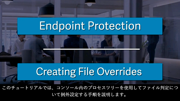 プロセスツリーでファイル判定を例外設定する方法の解説動画サムネイル